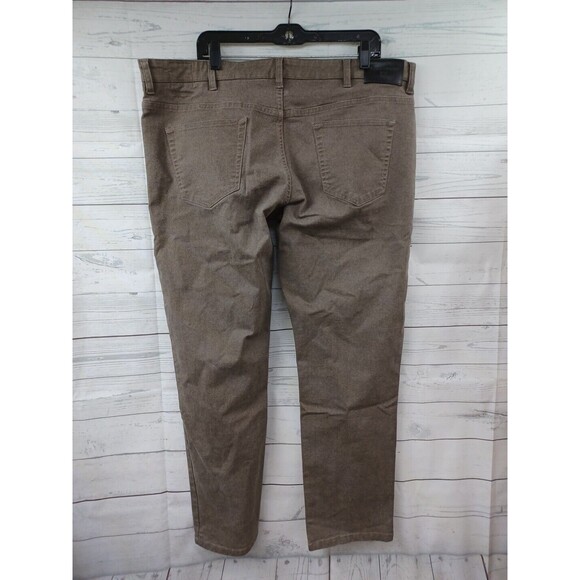 english laundry Chino pants Regular 40x32 Brown Straight Leg Flat Front Preppy - Picture 4 of 9